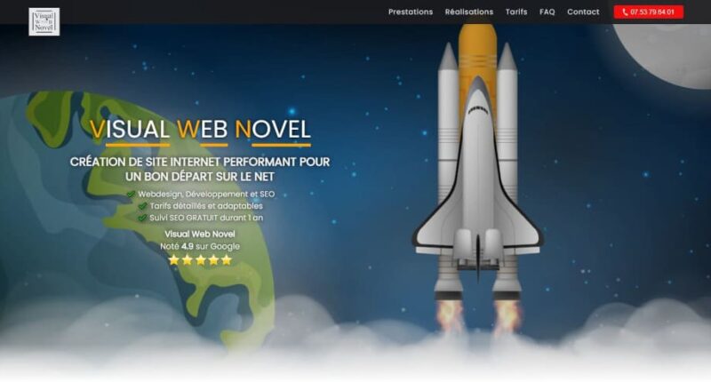 Visual Web Novel - Création de site internet