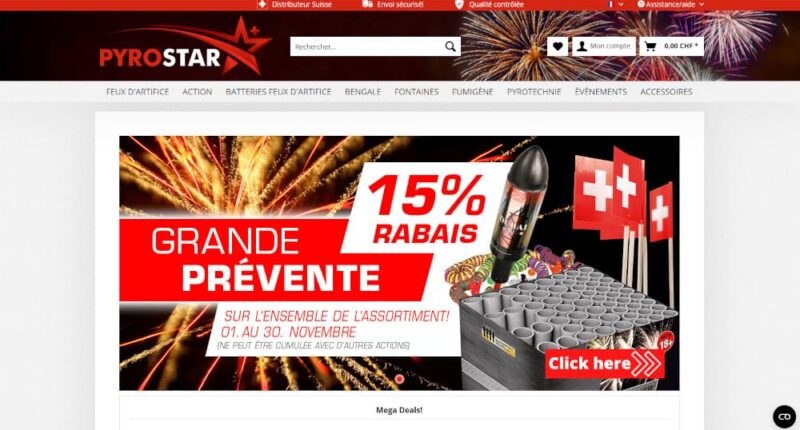 Pyrostar - Feux d'artifice et articles de fête