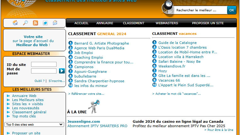 Meilleur du Web - Annuaire